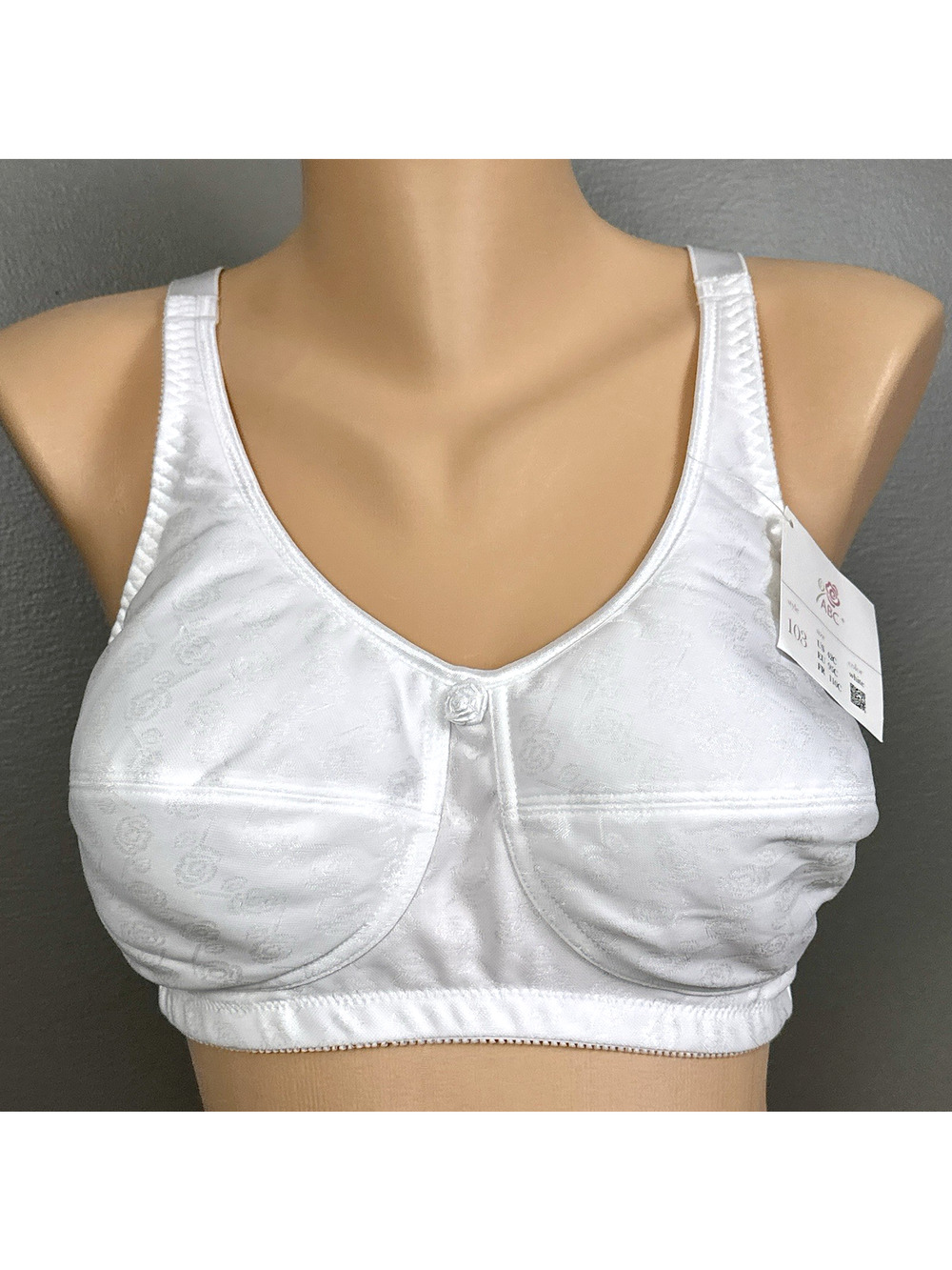 ABC Mastectomy Bra Style 103 Size 42C White No Wire Rose Contour NWT